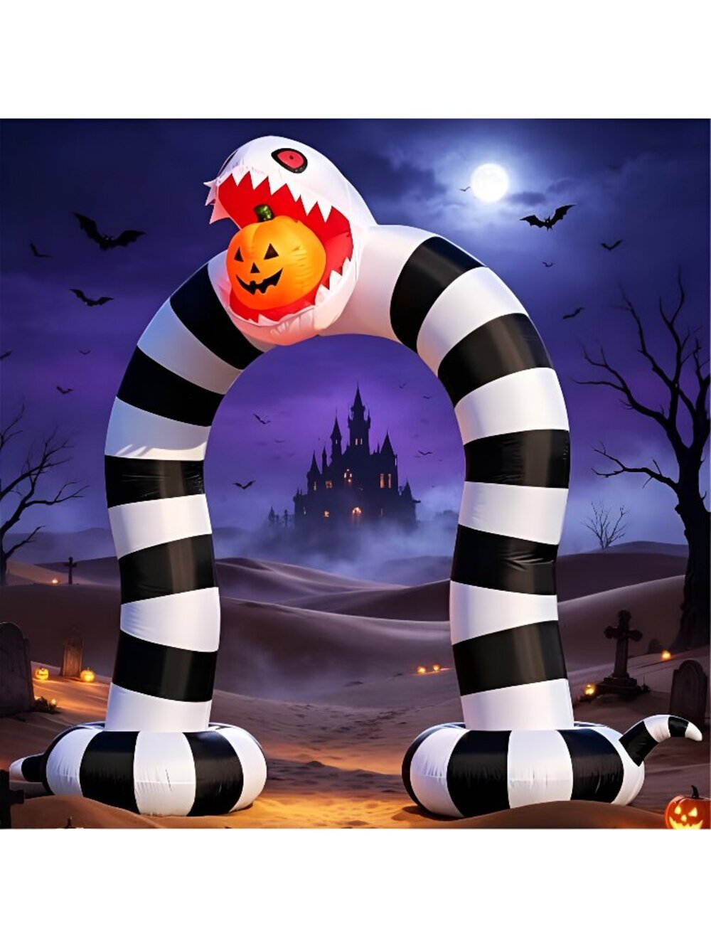 10FT Halloween Inflatable Blow Up Decorations, 10FT Long 8FT Tall Sandworm